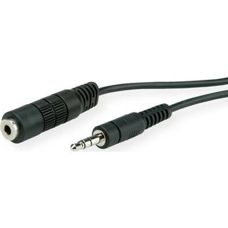 ROLINE 3.5mm Jack Extension Cable. M/F. Black 5.0m
