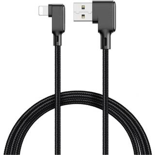 Mcdodo CA-7511 Lightning (Ikke-MFI'er) til USB A vinklet kabel med LED 1,8m sort