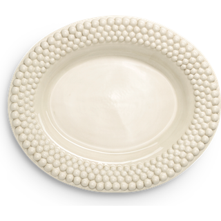 Mateus Bubbles Fad Ovalt 35cm - Serveringsfad Keramik Sand - EBSA51B