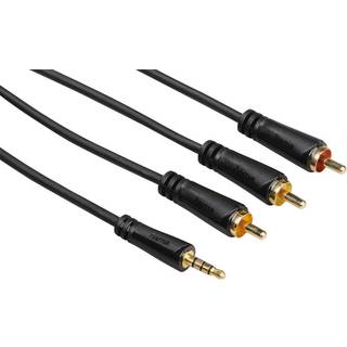 Hama Kabel 4pin 3,5mm-3xRCA Guld Svart 1.5m