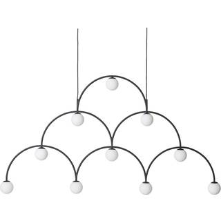 Pholc Bounce 169 Pendel Sort & Hvidt Glas