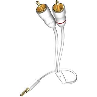Inakustik Star MiniJack RCA stereo lydkabel (3.5 mm. Jack han - 2x RCA han) | 3 meter