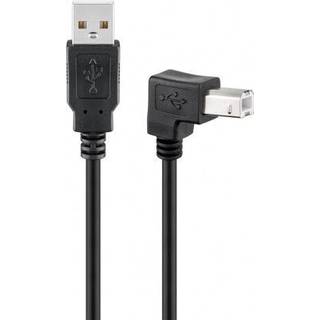 USB 2.0 kabel med vinklet stik (USB-A B) | 5 meter | PRIS-MATCH