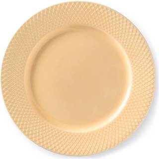 Lyngby Porcelæn Rhombe tallerken sand 27 cm