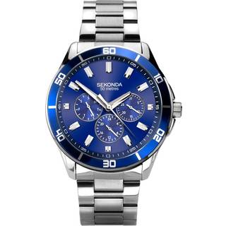 Sekonda Sports Quartz Blue Dial Stainless Steel Bracelet Men's Watch 1779