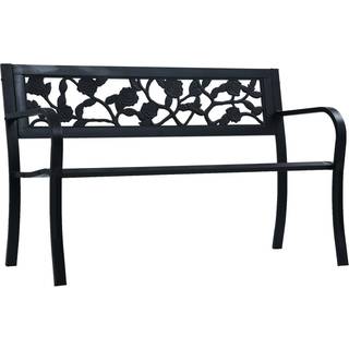 havebænk 125 cm stål sort