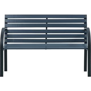 havebænk 120 cm HDPE trælook grå