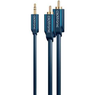 Clicktronic Lydkabel 3,5 mm til 2x RCA - 3 m