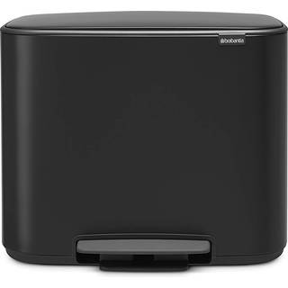 Brabantia Pedalspand Bo 3x11 liter Metal Mat Sort