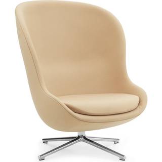 Normann Copenhagen Hyg Lænestol Høj Med Svirvelbase / Aluminium - Lænestole Uld Grå - 603825