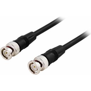 DELTACO koaksial patchkabel BNC han - han, RG59, 75 Ohm, 10m, sort
