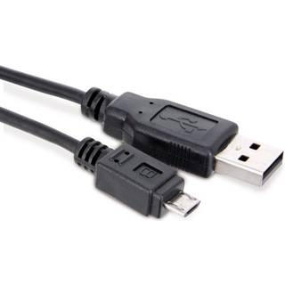 USB-A 2.0 til Micro USB lade- og datakabel, hvid, 0,3m