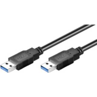 MICROCONNECT USB3.0 A-A 1m M-M, Black