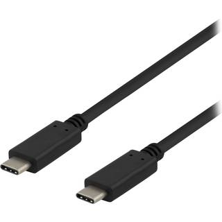 Deltaco USBC-1402 - USB-C cable - 24 pin USB-C to 24 pin USB-C - 1 m