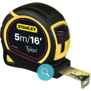 Stanley 1-30-696 Lomme målebånd 5 m/16 ft (Bredde 19 mm) Uemballeret