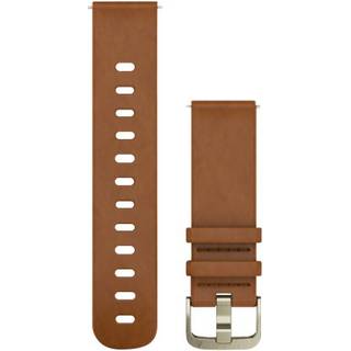 Garmin urrem - Quick release 20mm. Tan-brun italiensk læder