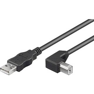 USB 2.0 kabel med vinklet stik (USB-A B) | 3 meter | PRIS-MATCH