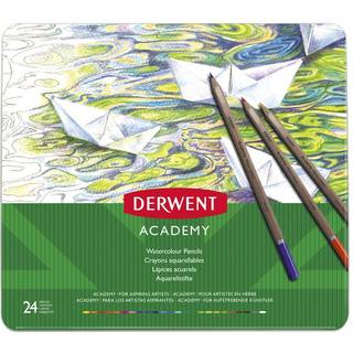Academy akvarelfarve blyanter 24 stk. Derwent 2301942 (3stk)