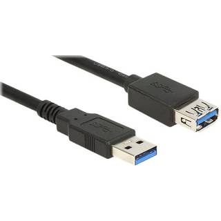 USB Verl. Delock USB3.0 A -> A St/Bu 5.00m schwarz