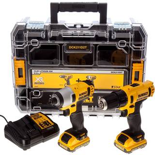 Værktøjssæt DeWalt DCK211D2T (DCD710 + DCF815); 12 V; 2x2,0 Ah batt.