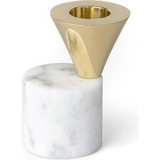 Skultuna Streamers Candle Holder 40 B Brown Marble - Lysestager Messing Brun Marmor - 600-BR-S-B