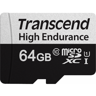 Transcend 350V High Endurance MicroSD/SD - 100MB/s - 64GB