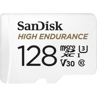 SanDisk MicroSDXC 128 GB Uhs-3 High endurance-adapter ➞ På lager - klar til levering