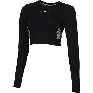 Langærmet T-shirt Nike W Pro CAPSULE LS TOP AERO-ADAPT bv4134-010 Størrelse L