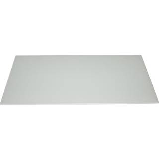 Stænkplade hvid glas firkantet 80 x 40 cm