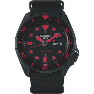 Seiko 5 Sports Black Dial Black Nylon Strap Automatic Men's Watch SRPD83K1