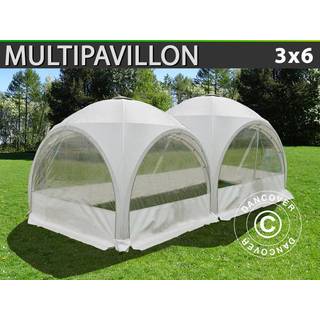 Partytelt Festtelt Multipavillon /Havepavillon 3x6m Hvid