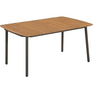 havebord massivt akacietræ og stål 150 x 90 x 72 cm
