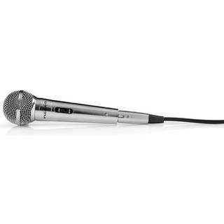 Nedis - Mikrofon | Cardioid | Aftageligt kabel | 5.00 m | 80 Hz - 13 kHz | 600 Ohm | -72 dB | Indbygget on/off-knap (tænd/sluk) | Metal | Sølv - MPWD45GY