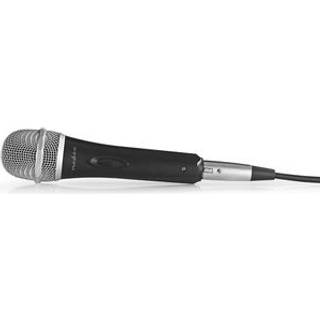 Nedis - Mikrofon | Cardioid | Aftageligt kabel | 5.00 m | 50 Hz - 15 kHz | 600 Ohm | -72 dB | Indbygget on/off-knap (tænd/sluk) | Rejsetaske inkluderet | Metal | Grå / Sort - MPWD50BK