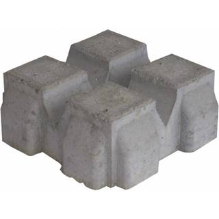 Hollændersten 20x20x10 cm - Græsarmering - Grå