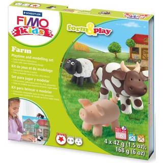 Fimo Kids Form & Play Bondegård modeller 4 farver a 42g