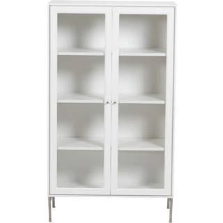 Mavis Volt Skab Glasdør t 75x32x130 Cm - Skabe & Vitrineskabe Mdf Hvid - 1E533G130