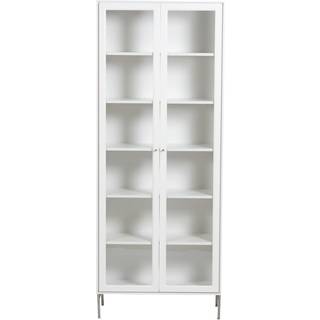 Mavis Volt Skab Glasdør t 75x32x190 Cm - Skabe & Vitrineskabe Mdf Hvid - 1E533G190