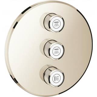 Grohe GRT SmartContrl forplade Triple volume kontrol sæt, poleret nikkel