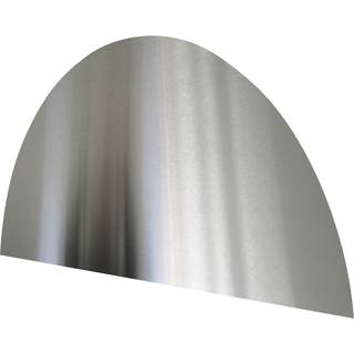 Stænkplade stål buet 90 x 45 cm