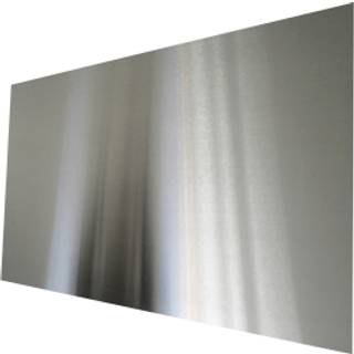 Stænkplade stål firkantet 80 x 40 cm
