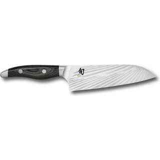 KAI Shun Nagare Santoku 18 cm - Damaststahl - Griff Pakkaholz - Grau,Silber