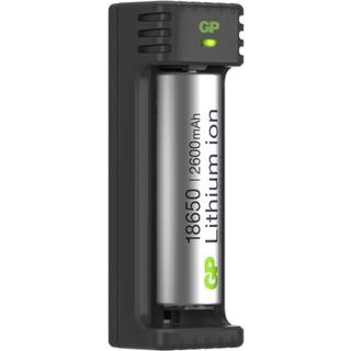 GP Li-ion batterioplader for 1 stk 18650