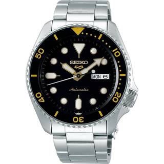 Seiko SRPD57K1 5 Sports Sort/Stål Ø43 mm