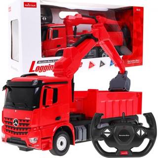 Mercedes-Benz Arocs Fjernstyret Lastbil med kran 2.4G, Gul