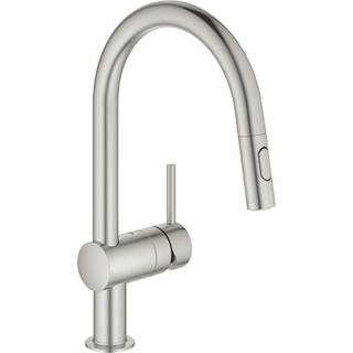 Grohe Minta blandingsbatteri med C-dyse og udtræk (brushed chrome) - På lager i butik