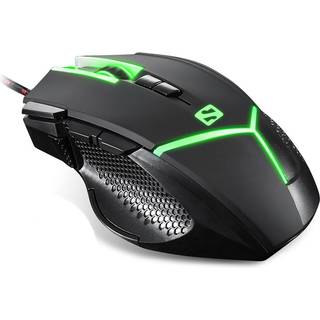Sandberg Destroyer FlexWeight Mouse - Mus - 9 knapper - Sort