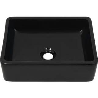 håndvask keramik rektangulær sort 41 x 30 x 12 cm