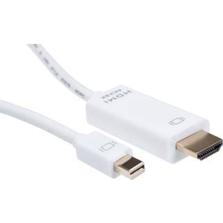Mini DP til HDMI kabel 2m (hvid)