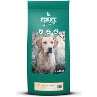 14 kg First Buddy Senior & Light - hundefoder med and og kanin